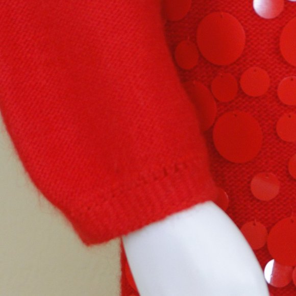 Red Party Sweater Dress Embellished EUC - Picture 3 of 8